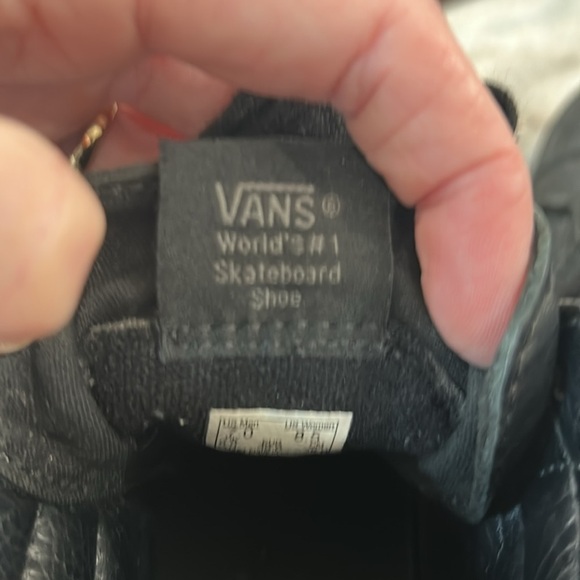 VANS LEATHER ZIP-UP SK8-HI Black zip up and tie women’s 8.5 or men’s 7.0 skate - Picture 7 of 16